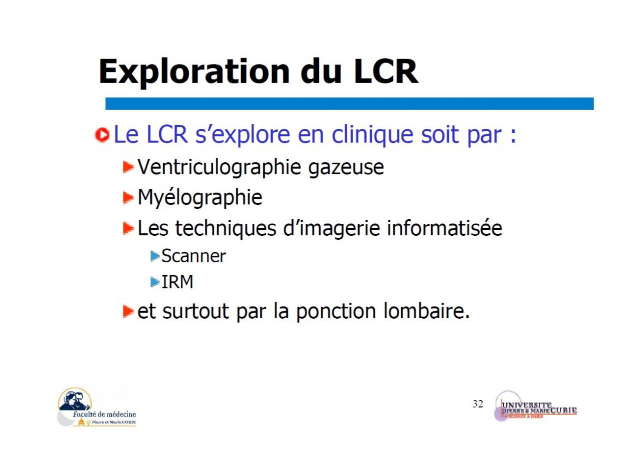 Exploration du LCR