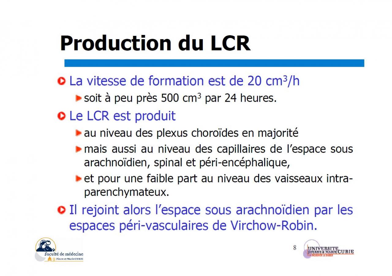 Production du LCR