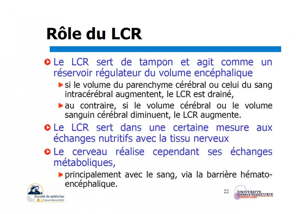 Rôle du LCR